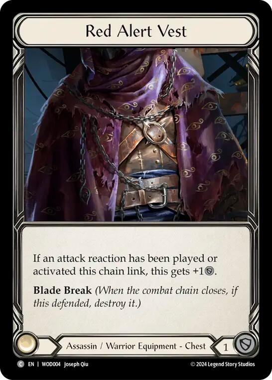 Red Alert Vest [WOD004] (The Hunted Arakni, Web of Deceit Blitz Deck) | Galactic Gamez