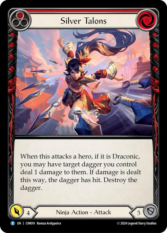 Silver Talons (Red) [CIN019] (The Hunted Cindra Blitz Deck) | Galactic Gamez