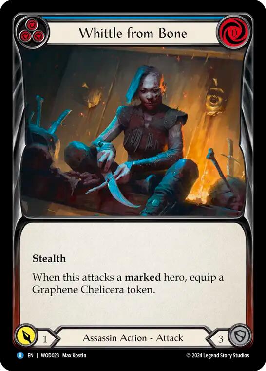 Whittle from Bone (Blue) [WOD023] (The Hunted Arakni, Web of Deceit Blitz Deck) | Galactic Gamez