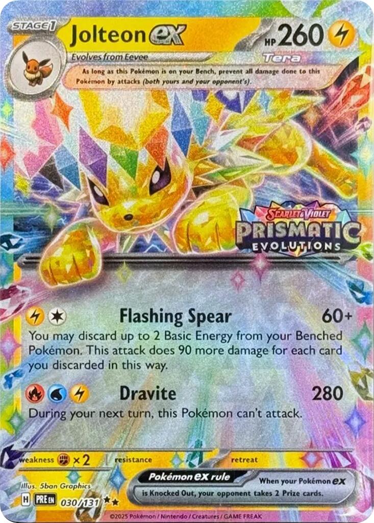 Jolteon ex (030/131) (Prismatic Evolutions Stamp) [Scarlet & Violet: Prismatic Evolutions] | Galactic Gamez