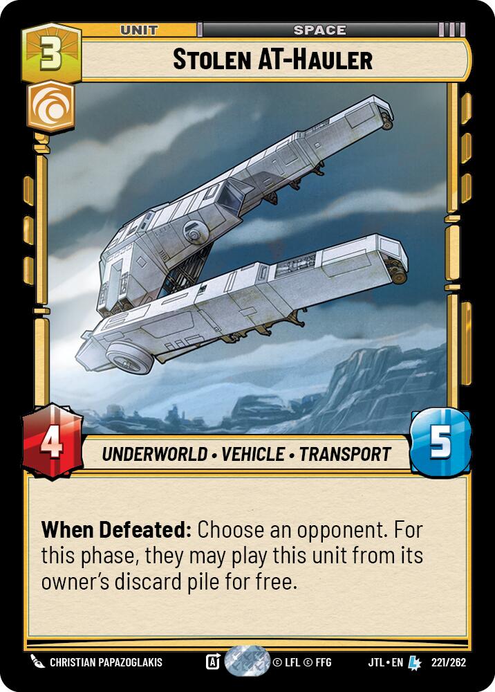 Stolen AT-Hauler (221/262) (221/257) [Jump to Lightspeed] | Galactic Gamez