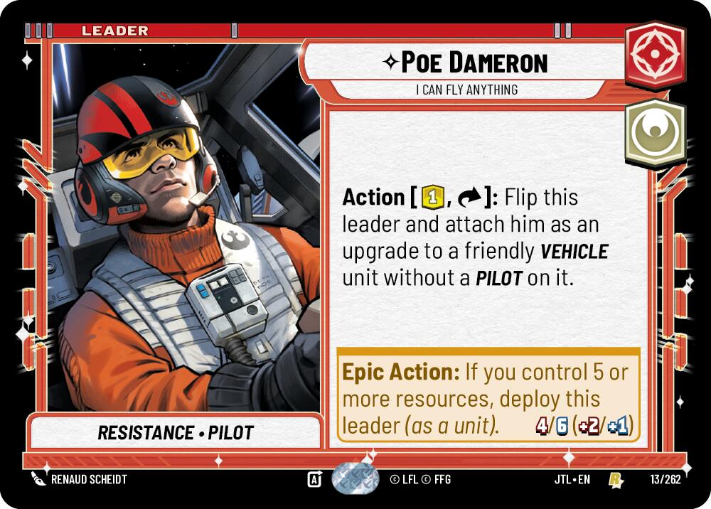 Poe Dameron - I Can Fly Anything (013/262) (013/257) [Jump to Lightspeed] | Galactic Gamez