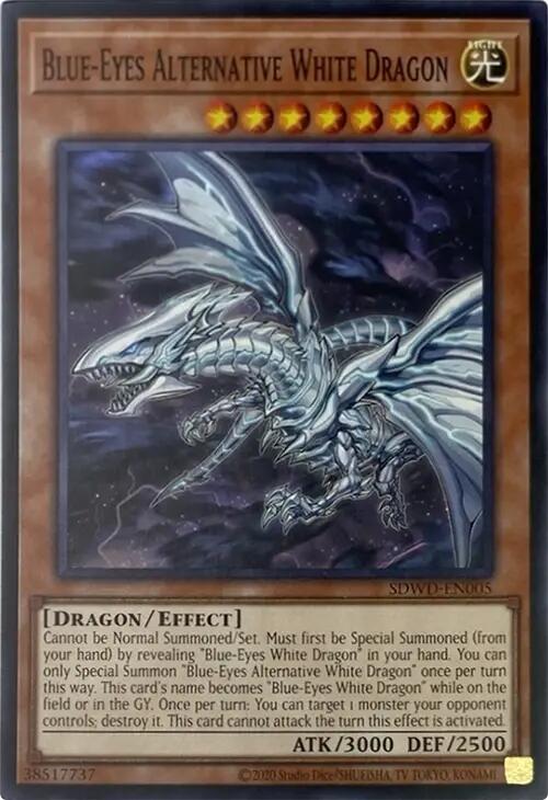 Blue-Eyes Alternative White Dragon (Unlimited Misprint) [SDWD-EN005] Common | Galactic Gamez