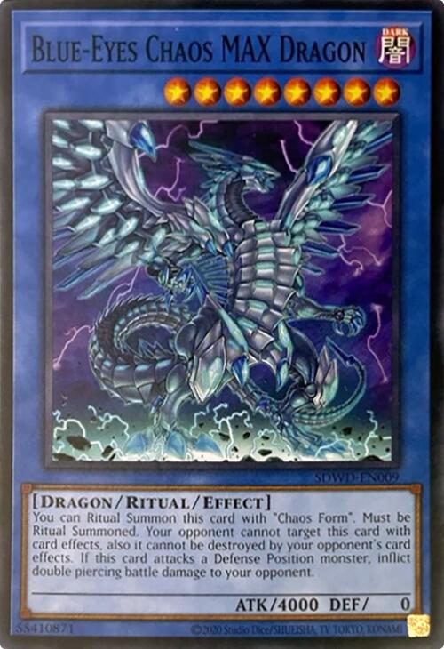 Blue-Eyes Chaos MAX Dragon (Unlimited Misprint) [SDWD-EN009] Common | Galactic Gamez