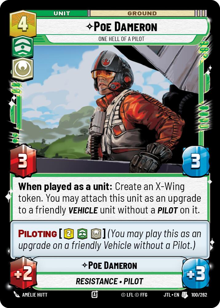 Poe Dameron - One Hell of a Pilot (100/262) (100/262) [Jump to Lightspeed] | Galactic Gamez