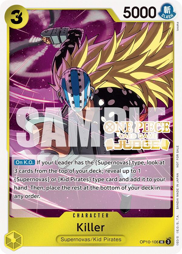 Killer (Judge Pack Vol. 5) [One Piece Promotion Cards] | Galactic Gamez