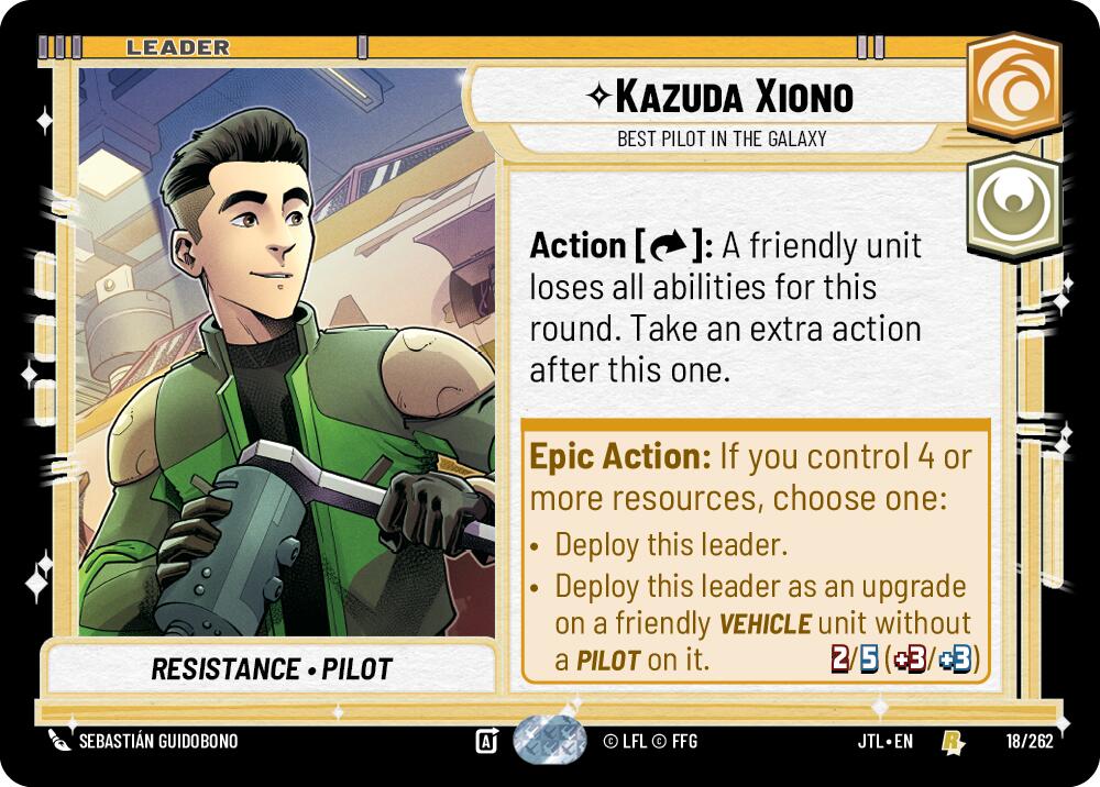 Kazuda Xiono - Best Pilot in the Galaxy (018/262) (018/257) [Jump to Lightspeed] | Galactic Gamez