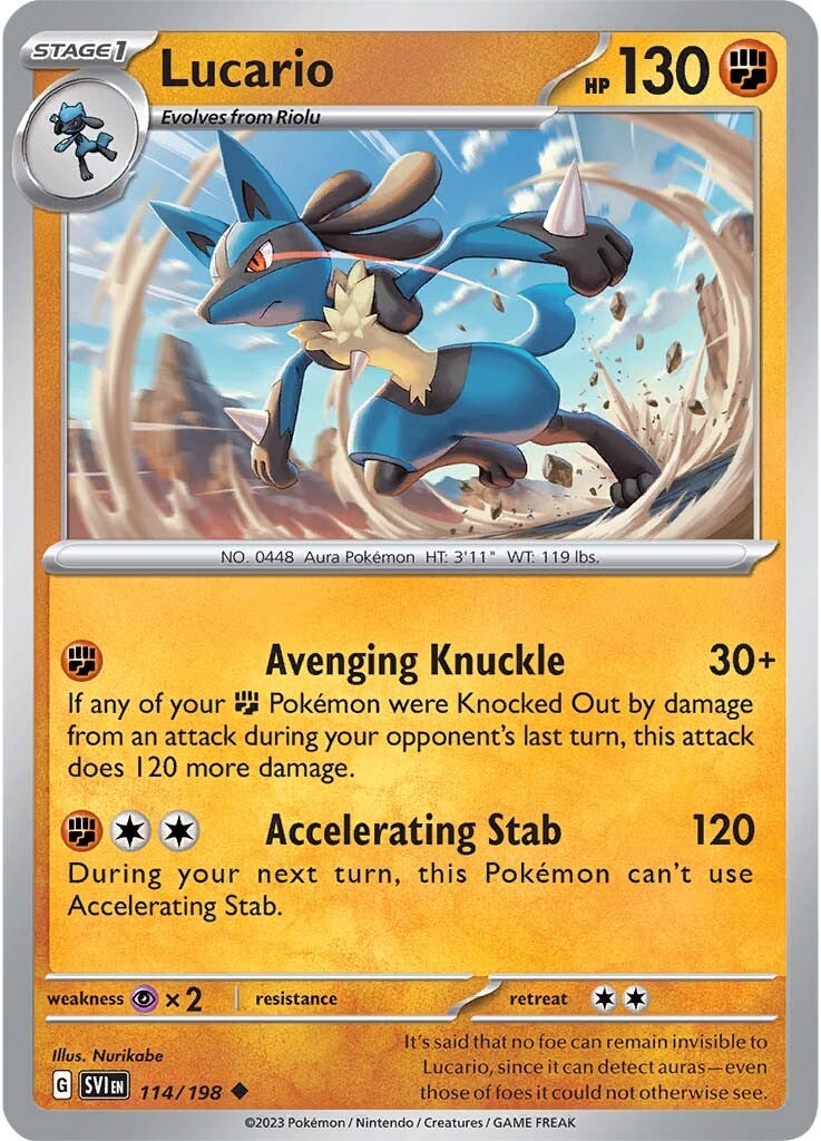 Lucario (114/198) [Scarlet & Violet: Base Set] | Galactic Gamez