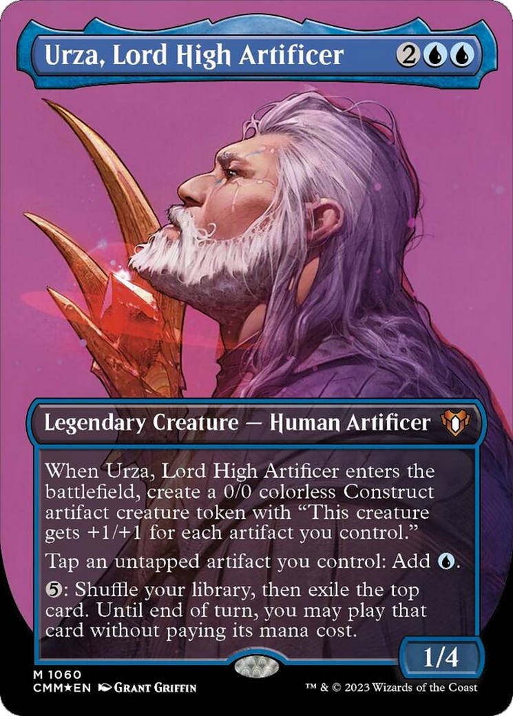 Urza, Lord High Artificer (Borderless Textured Foil Frame Break) [Commander Masters] | Galactic Gamez