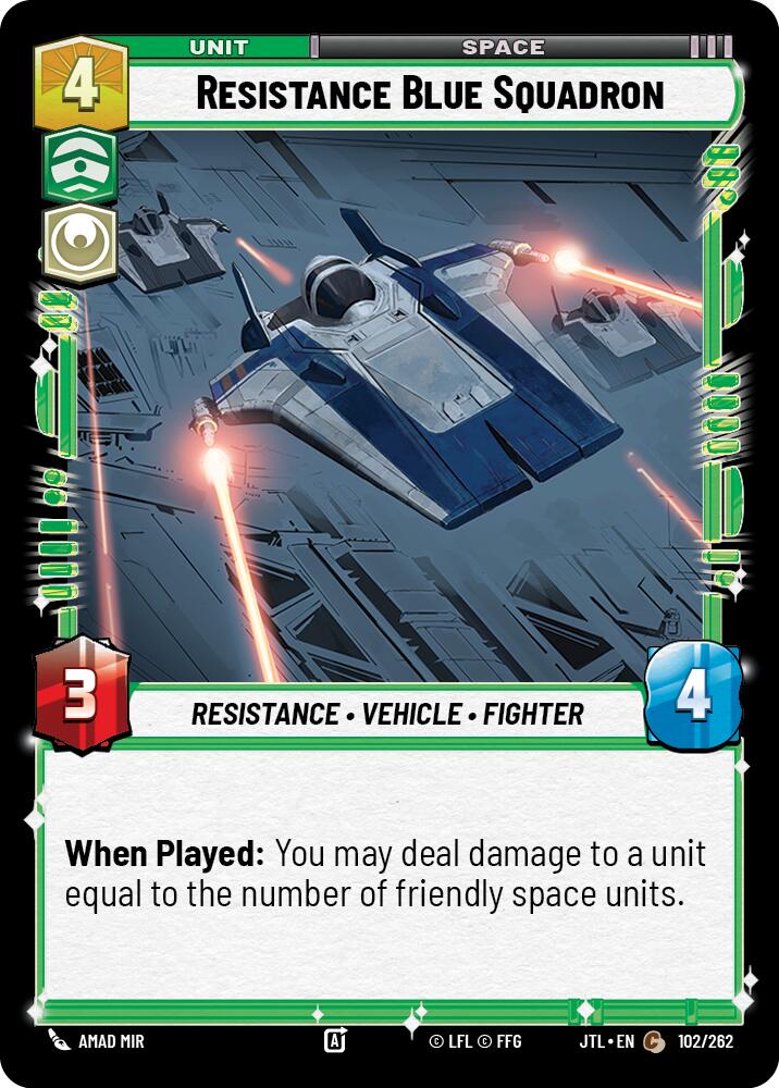 Resistance Blue Squadron (102/262) (102/262) [Jump to Lightspeed] | Galactic Gamez