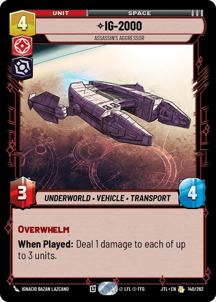 IG-2000 - Assassin's Aggressor (140/262) (140/262) [Jump to Lightspeed] | Galactic Gamez