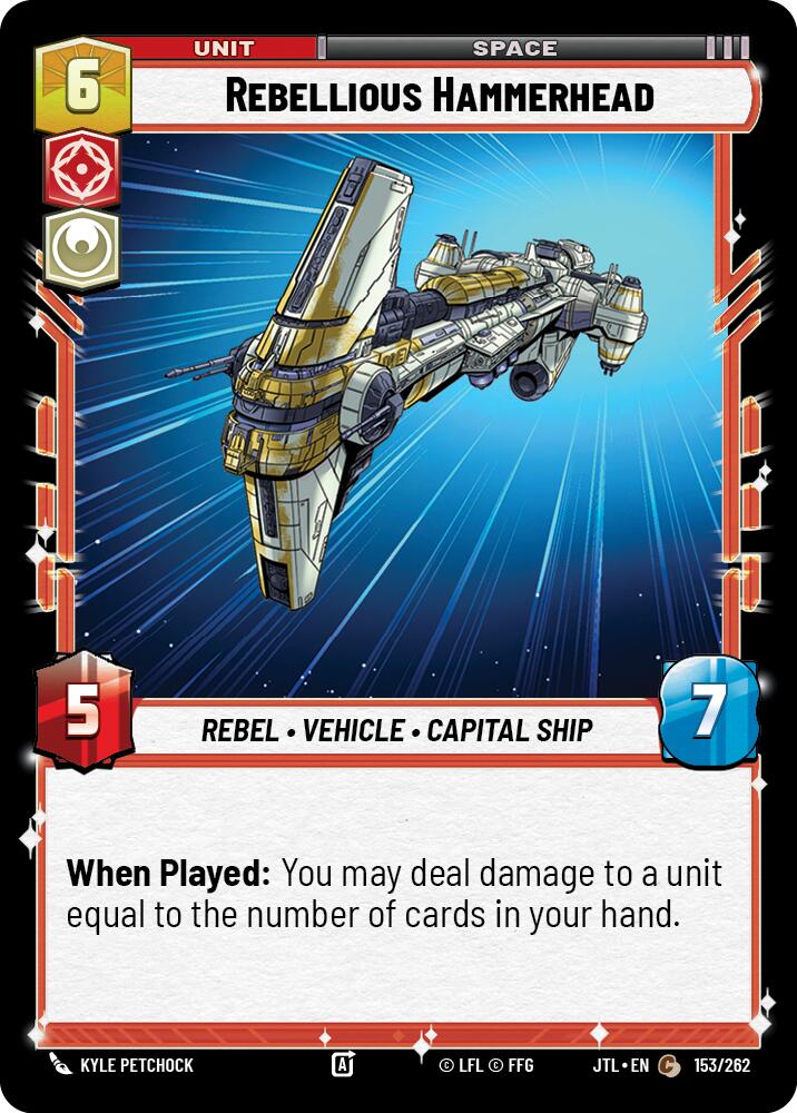 Rebellious Hammerhead (153/262) (153/262) [Jump to Lightspeed] | Galactic Gamez