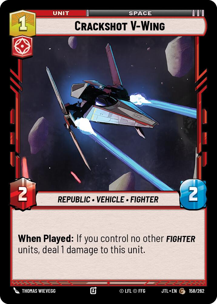 Crackshot V-Wing (158/262) (158/262) [Jump to Lightspeed] | Galactic Gamez