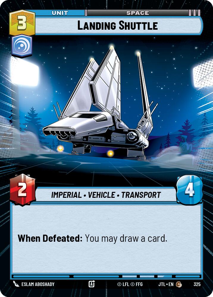 Landing Shuttle (325) (Hyperspace) (325) [Jump to Lightspeed] | Galactic Gamez
