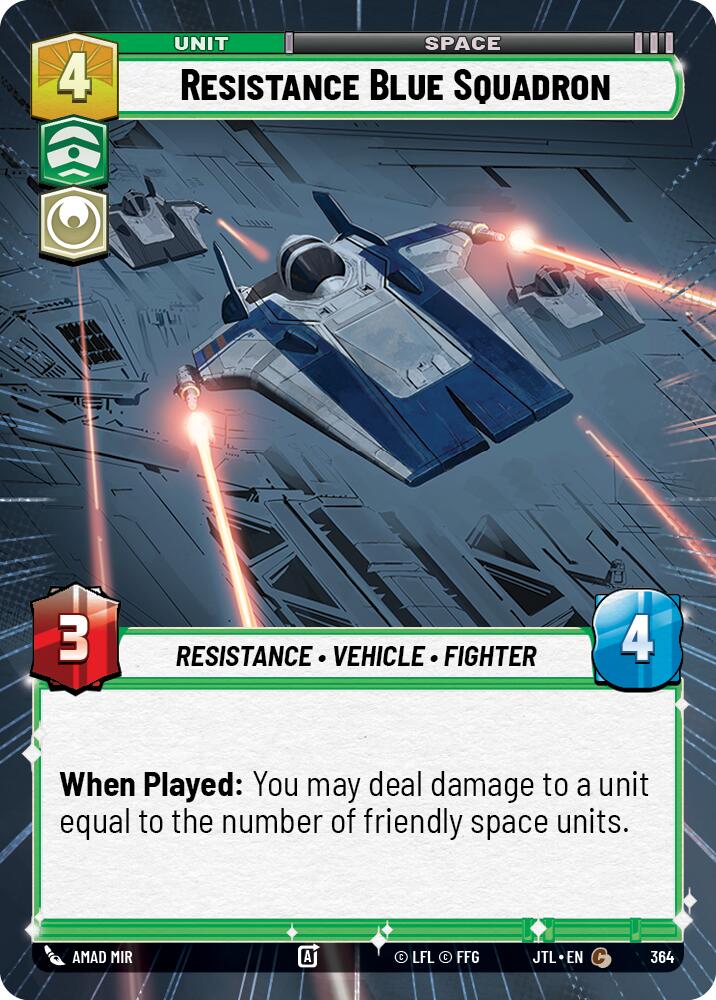 Resistance Blue Squadron (364) (Hyperspace) (364) [Jump to Lightspeed] | Galactic Gamez
