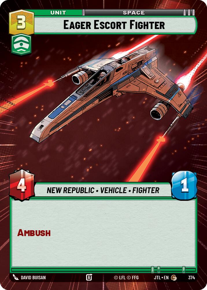 Eager Escort Fighter (374) (Hyperspace) (374) [Jump to Lightspeed] | Galactic Gamez