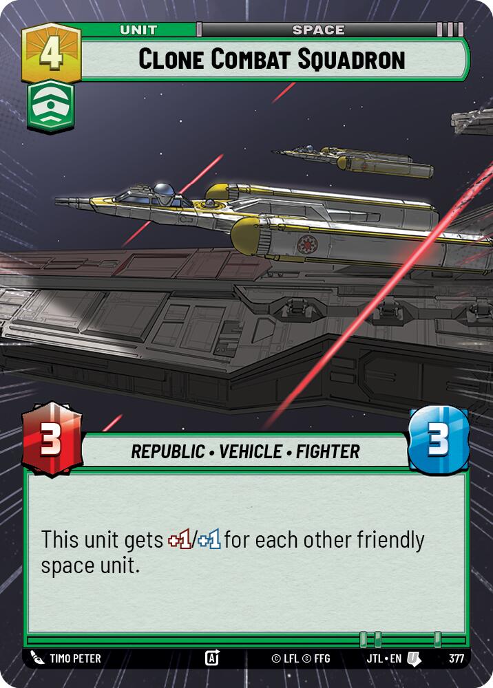 Clone Combat Squadron (377) (Hyperspace) (377) [Jump to Lightspeed] | Galactic Gamez