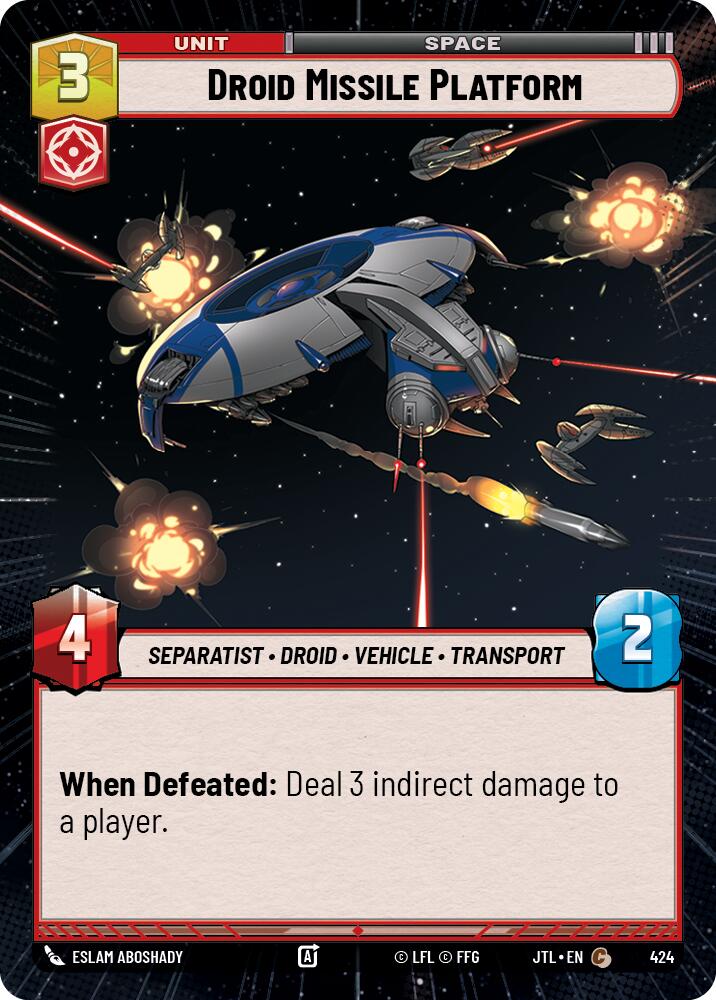 Droid Missile Platform (424) (Hyperspace) (424) [Jump to Lightspeed] | Galactic Gamez