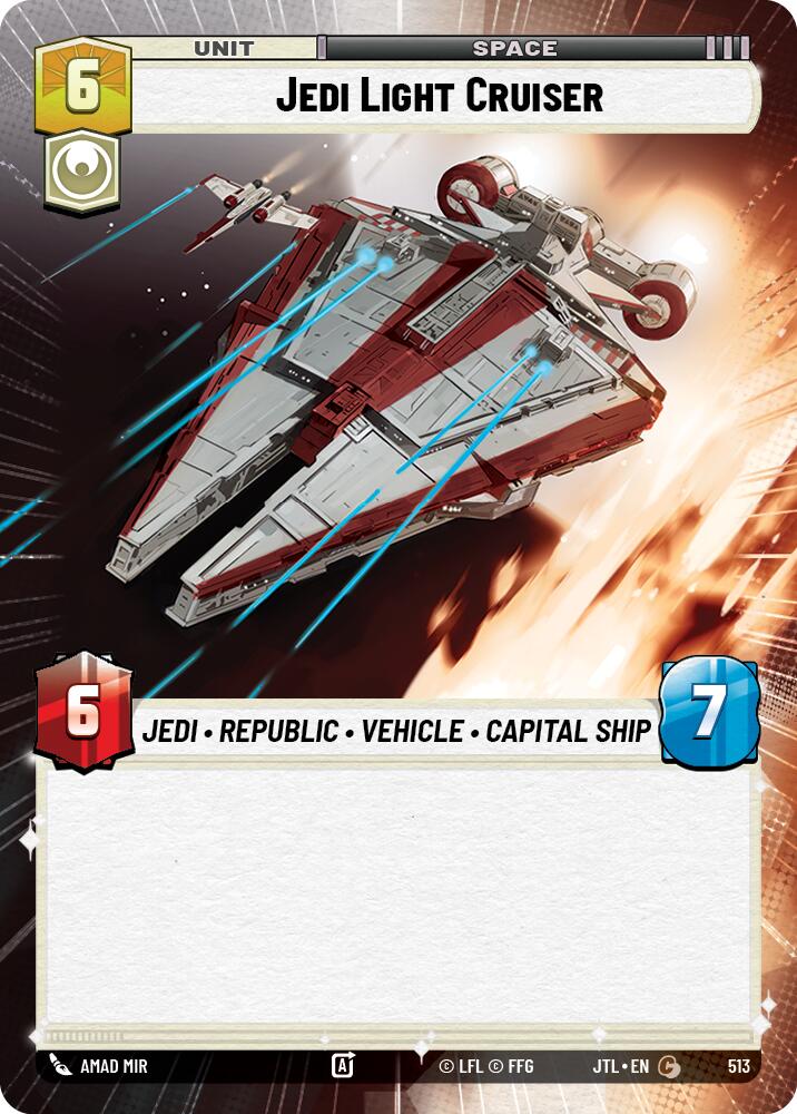 Jedi Light Cruiser (513) (Hyperspace) (513) [Jump to Lightspeed] | Galactic Gamez