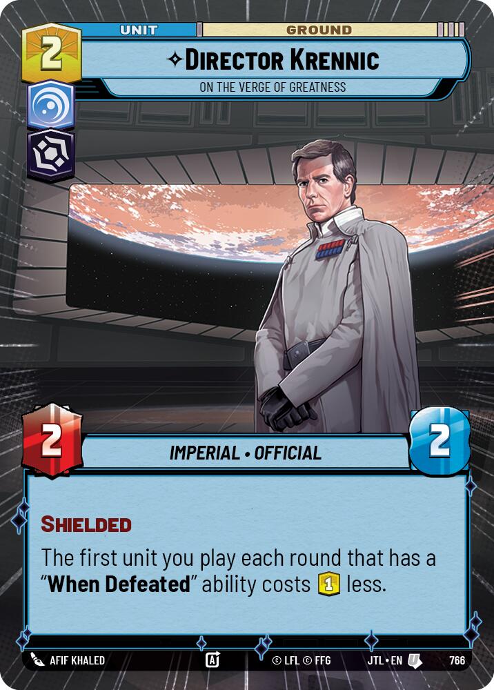 Director Krennic - On the Verge of Greatness (766) (Hyperspace Foil) (766) [Jump to Lightspeed] | Galactic Gamez