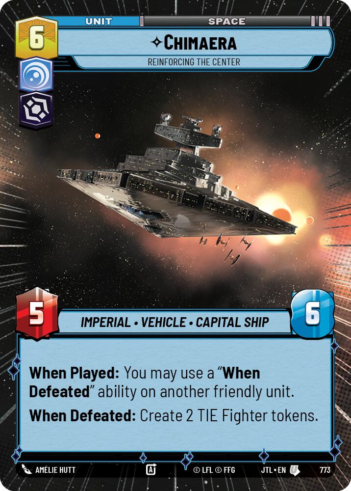 Chimaera - Reinforcing the Center (773) (Hyperspace Foil) (773) [Jump to Lightspeed] | Galactic Gamez