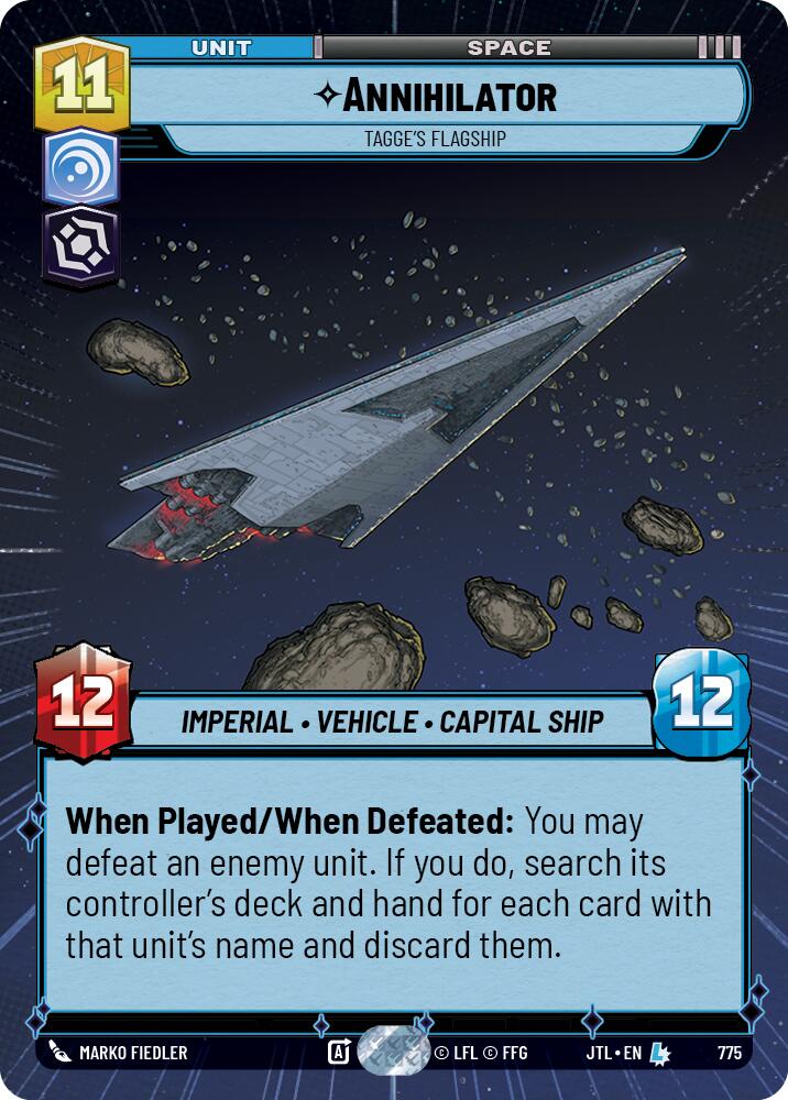 Annihilator - Tagge's Flagship (775) (Hyperspace Foil) (775) [Jump to Lightspeed] | Galactic Gamez