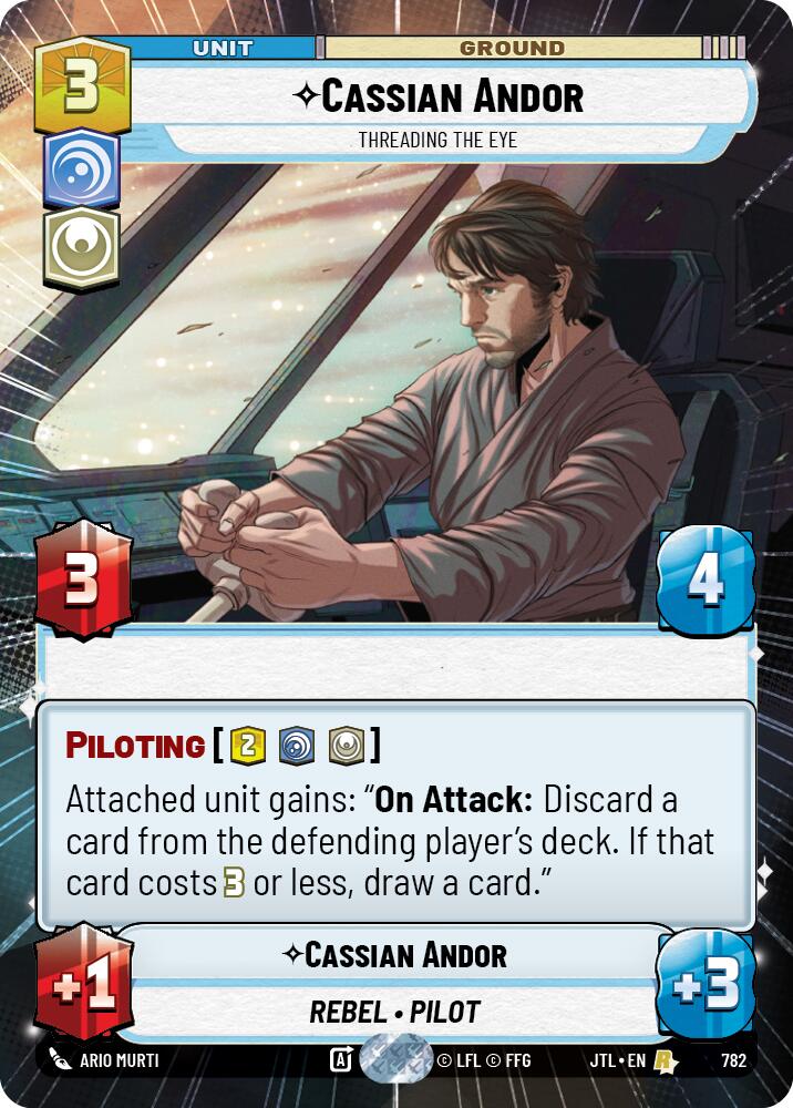Cassian Andor - Threading the Eye (782) (Hyperspace Foil) (782) [Jump to Lightspeed] | Galactic Gamez