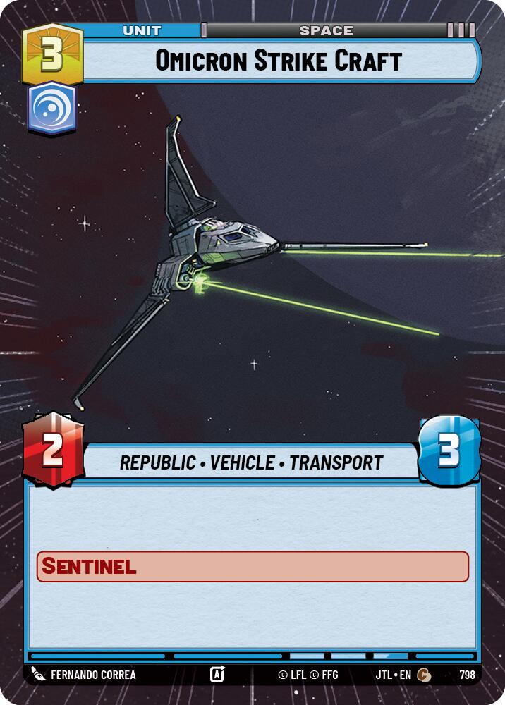 Omicron Strike Craft (798) (Hyperspace Foil) (798) [Jump to Lightspeed] | Galactic Gamez