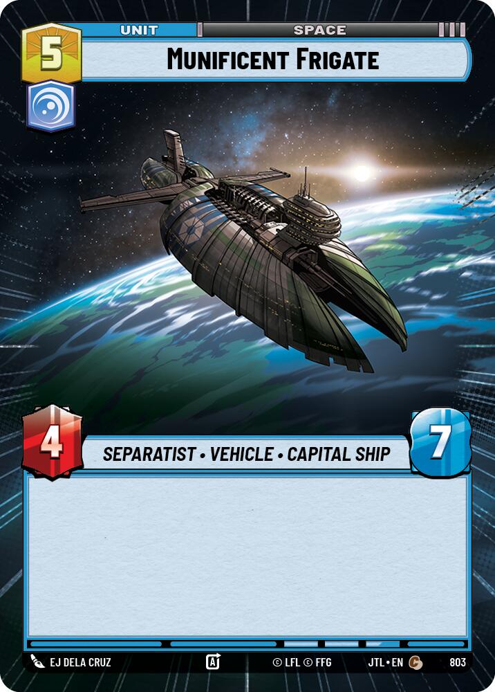 Munificent Frigate (803) (Hyperspace Foil) (803) [Jump to Lightspeed] | Galactic Gamez