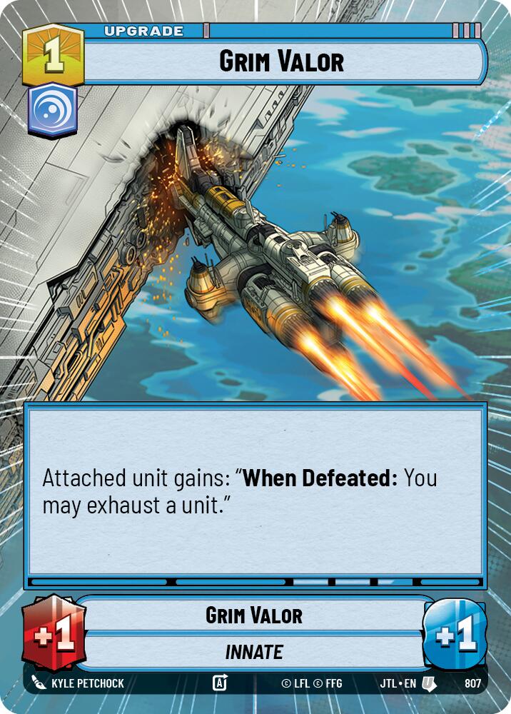 Grim Valor (807) (Hyperspace Foil) (807) [Jump to Lightspeed] | Galactic Gamez