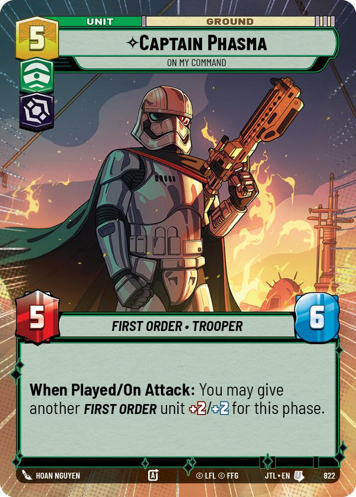Captain Phasma - On My Command (822) (Hyperspace Foil) (822) [Jump to Lightspeed] | Galactic Gamez