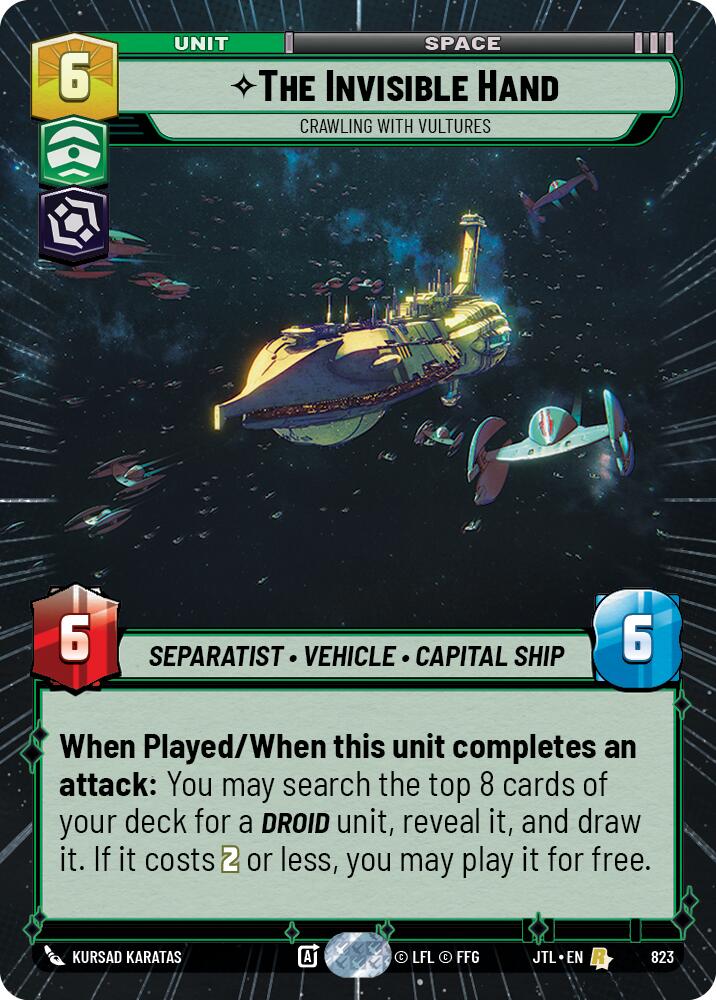 The Invisible Hand - Crawling With Vultures (823) (Hyperspace Foil) (823) [Jump to Lightspeed] | Galactic Gamez