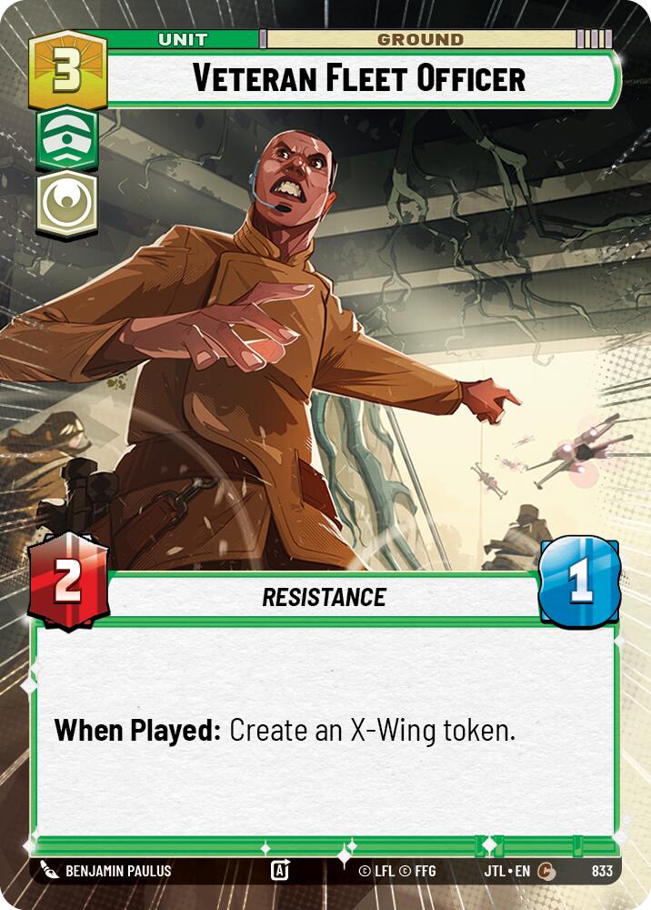 Veteran Fleet Officer (833) (Hyperspace Foil) (833) [Jump to Lightspeed] | Galactic Gamez