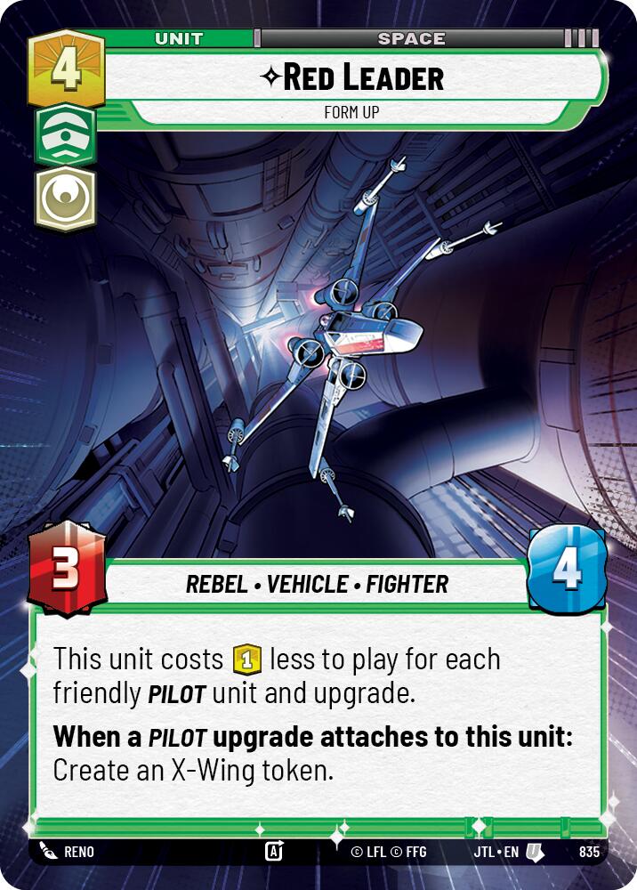Red Leader - Form Up (835) (Hyperspace Foil) (835) [Jump to Lightspeed] | Galactic Gamez