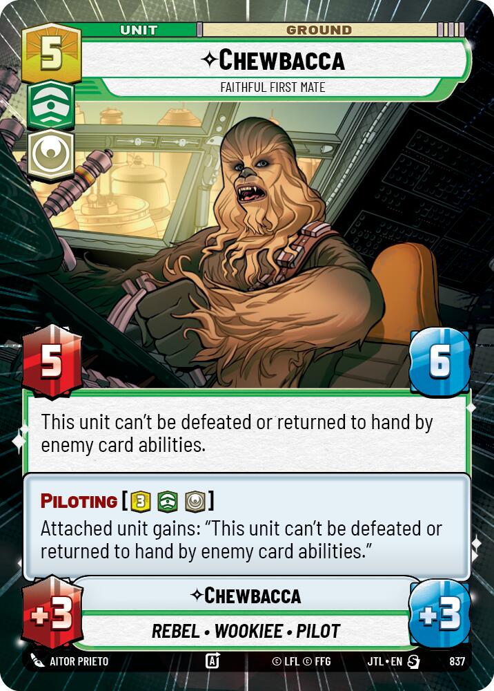 Chewbacca - Faithful First Mate (837) (Hyperspace Foil) (837) [Jump to Lightspeed] | Galactic Gamez