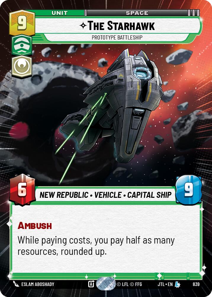 The Starhawk - Prototype Battleship (839) (Hyperspace Foil) (839) [Jump to Lightspeed] | Galactic Gamez