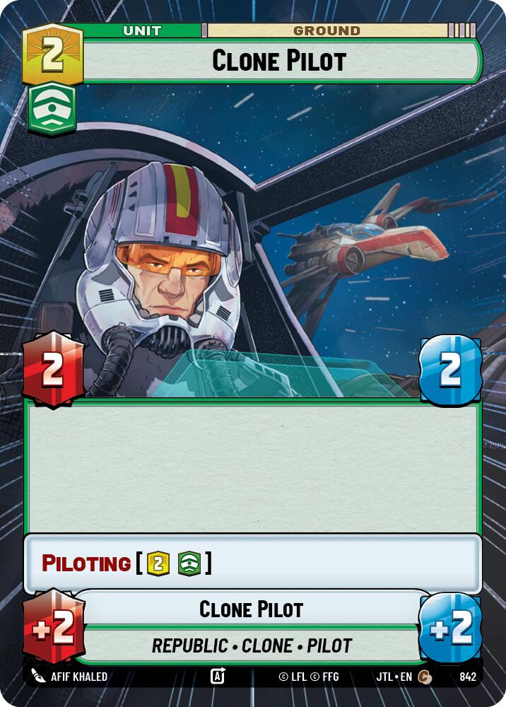 Clone Pilot (842) (Hyperspace Foil) (842) [Jump to Lightspeed] | Galactic Gamez