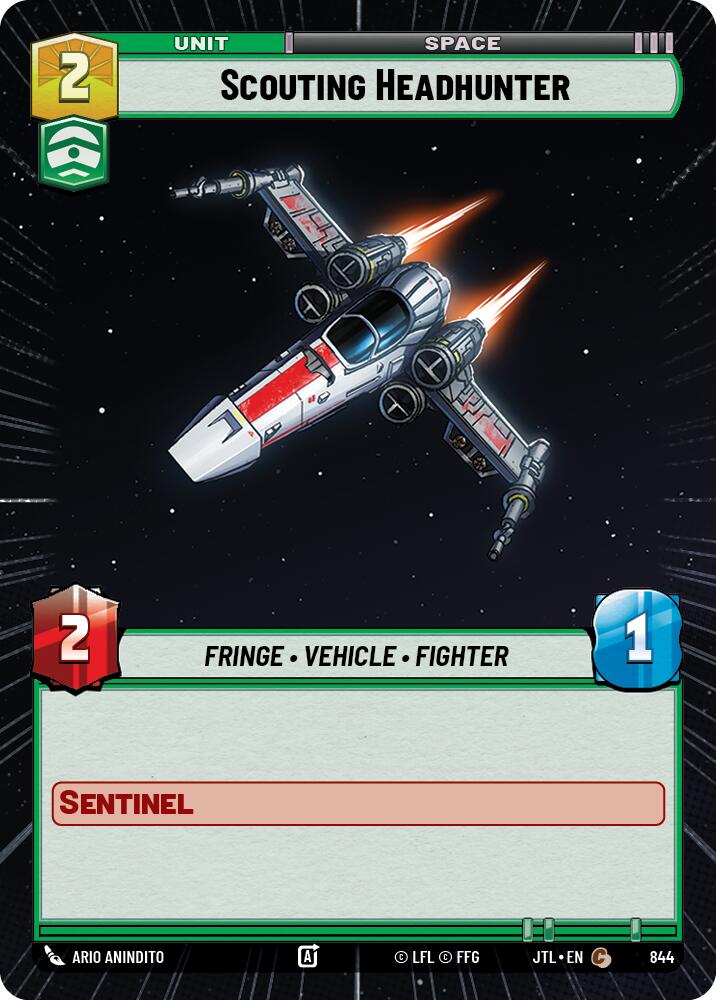 Scouting Headhunter (844) (Hyperspace Foil) (844) [Jump to Lightspeed] | Galactic Gamez