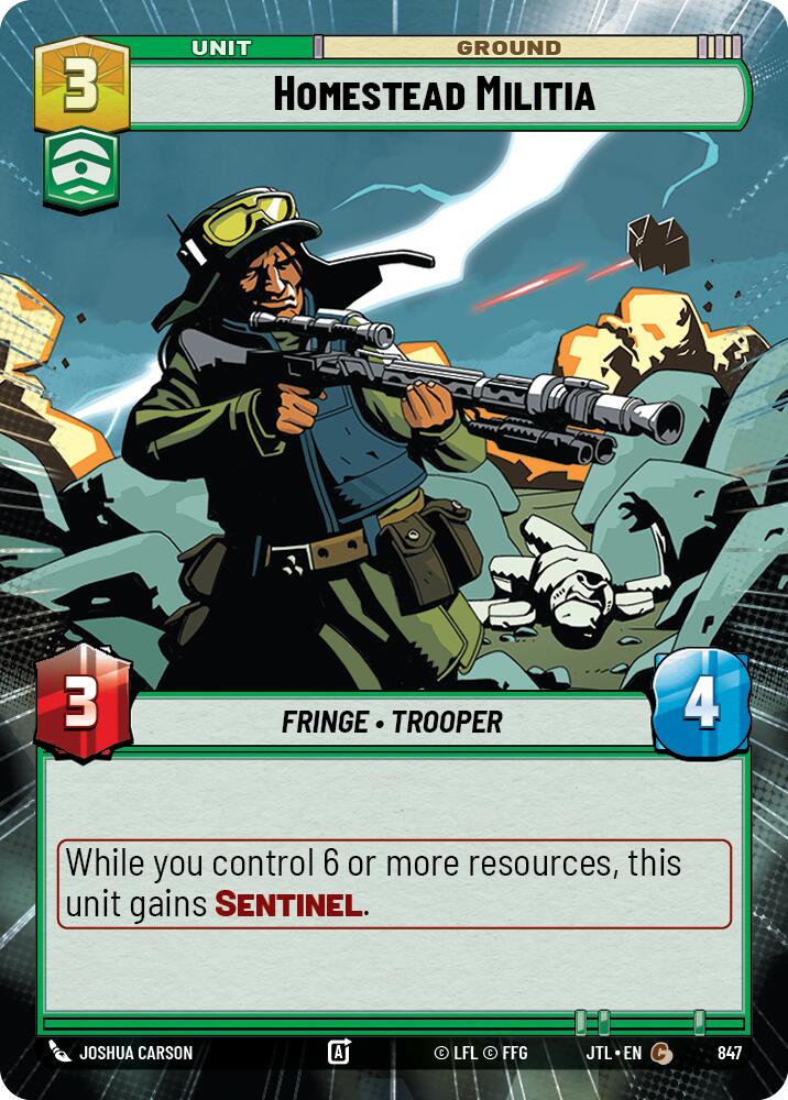 Homestead Militia (847) (Hyperspace Foil) (847) [Jump to Lightspeed] | Galactic Gamez