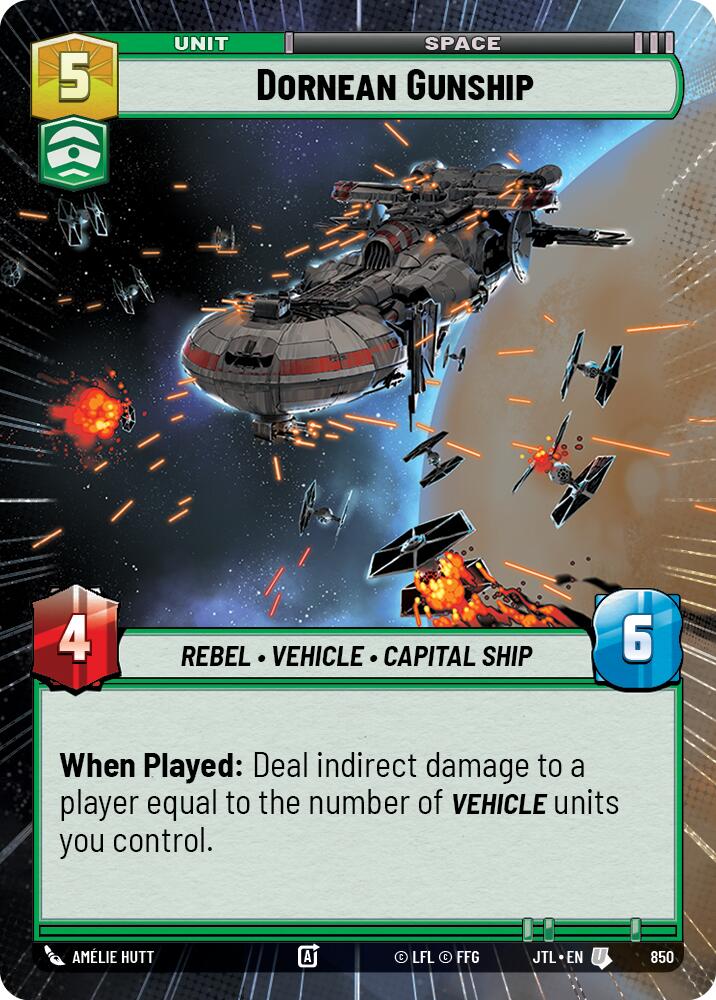 Dornean Gunship (850) (Hyperspace Foil) (850) [Jump to Lightspeed] | Galactic Gamez