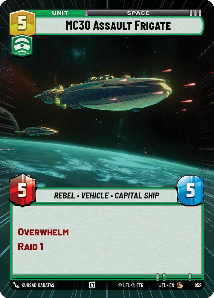 MC30 Assault Frigate (852) (Hyperspace Foil) (852) [Jump to Lightspeed] | Galactic Gamez