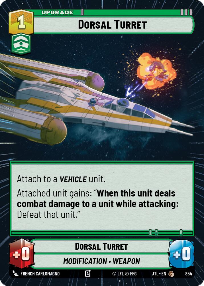 Dorsal Turret (854) (Hyperspace Foil) (854) [Jump to Lightspeed] | Galactic Gamez