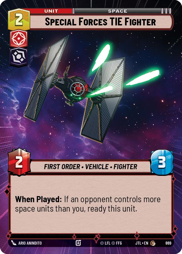 Special Forces TIE Fighter (869) (Hyperspace Foil) (869) [Jump to Lightspeed] | Galactic Gamez