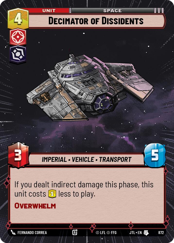 Decimator of Dissidents (872) (Hyperspace Foil) (872) [Jump to Lightspeed] | Galactic Gamez