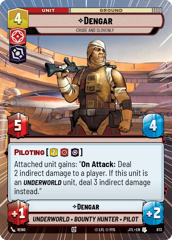 Dengar - Crude and Slovenly (873) (Hyperspace Foil) (873) [Jump to Lightspeed] | Galactic Gamez