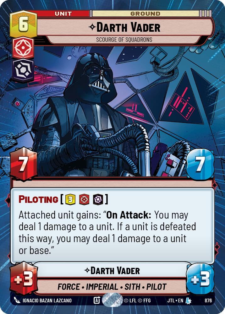 Darth Vader - Scourge of Squadrons (876) (Hyperspace Foil) (876) [Jump to Lightspeed] | Galactic Gamez