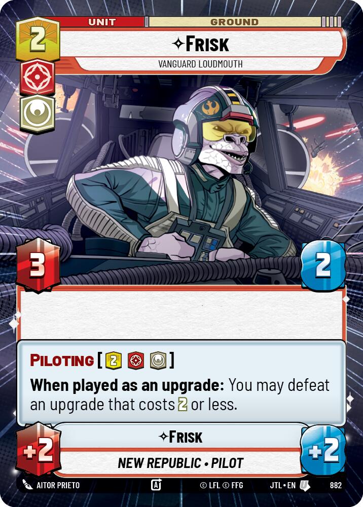 Frisk - Vanguard Loudmouth (882) (Hyperspace Foil) (882) [Jump to Lightspeed] | Galactic Gamez