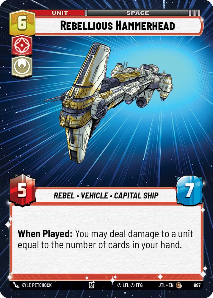 Rebellious Hammerhead (887) (Hyperspace Foil) (887) [Jump to Lightspeed] | Galactic Gamez