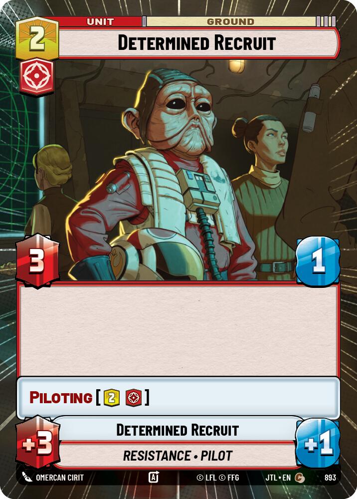 Determined Recruit (893) (Hyperspace Foil) (893) [Jump to Lightspeed] | Galactic Gamez