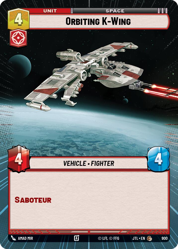 Orbiting K-Wing (900) (Hyperspace Foil) (900) [Jump to Lightspeed] | Galactic Gamez